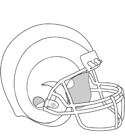 Los Angeles Rams Helmet Coloring Page